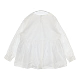 かぐれ GA27-23M016 ウエストギャザー ブラウス シャツ ホワイト レディース かぐれ【中古】5-1221M∞