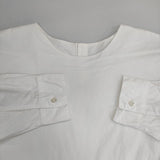 かぐれ GA27-23M016 ウエストギャザー ブラウス シャツ ホワイト レディース かぐれ【中古】5-1221M∞