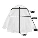 かぐれ GA27-23M016 ウエストギャザー ブラウス シャツ ホワイト レディース かぐれ【中古】5-1221M∞