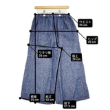 ICHI リネンワイドパンツ 定価17600円 Y250118 パンツ ブルー レディース イチ【中古】6-0307M∞