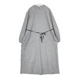 FABRIQUE en planete terre 未使用品 Washable Flannel ウール ワンピース 定価30800円 リボン付き ワンピース グレー レディース ファブリケ【中古】5-1102T∞