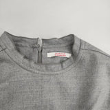 FABRIQUE en planete terre 未使用品 Washable Flannel ウール ワンピース 定価30800円 リボン付き ワンピース グレー レディース ファブリケ【中古】5-1102T∞