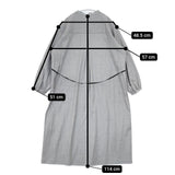 FABRIQUE en planete terre 未使用品 Washable Flannel ウール ワンピース 定価30800円 リボン付き ワンピース グレー レディース ファブリケ【中古】5-1102T∞