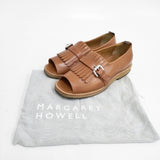 MARGARET HOWELL プレミアムライン タッセル オープントゥ サイズ35.5 シューズ・靴 ブラウン レディース マーガレットハウエル【中古】6-0106G◎