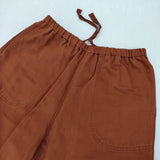 Danton JD-2540 KWL コットンリネン イージーパンツ 定価15950円 パンツ ブラウン系 レディース ダントン【中古】5-1218M∞