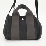 VIOLAd'ORO GINO V-2075 マイクロファイバースエードトートバッグ Sサイズ 2way 定価17600円 ブラック レディース ヴィオラドーロ【中古】5-0908G♪