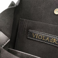 VIOLAd'ORO GINO V-2075 マイクロファイバースエードトートバッグ Sサイズ 2way 定価17600円 ブラック レディース ヴィオラドーロ【中古】5-0908G♪