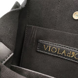 VIOLAd'ORO GINO V-2075 マイクロファイバースエードトートバッグ Sサイズ 2way 定価17600円 ブラック レディース ヴィオラドーロ【中古】5-0908G♪