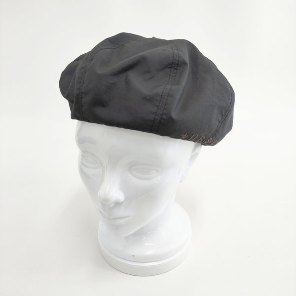 IL BISONTE コットン ロゴ刺繍 帽子 ベレー帽 ブラック レディース イルビゾンテ【中古】5-1108G◎