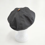 IL BISONTE コットン ロゴ刺繍 帽子 ベレー帽 ブラック レディース イルビゾンテ【中古】5-1108G◎