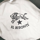 IL BISONTE コットン ロゴ刺繍 帽子 ベレー帽 ブラック レディース イルビゾンテ【中古】5-1108G◎