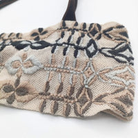 mina perhonen/hitomi shinoyama petal flame ヘッドドレス ヘアバンド 刺繍 ヘアアクセサリー ベージュ レディース ミナペルホネン/ヒトミ シノヤマ【中古】5-1012G∞