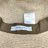 mature ha ボックスハット BOXED HAT 11cm brim 帽子 ハット ベージュ レディース マチュアーハ【中古】6-0212M◎