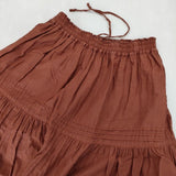 JOURNAL STANDARD relume インド製 コットンボイルクリンクルティアードスカート ロングスカート ワインレッド系 レディース ジャーナルスタンダードレリューム【中古】5-1218M∞