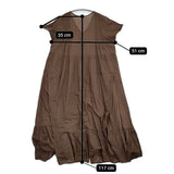 SLOBE IENA コットンボイルピンタックティアードワンピース 定価13200円 インド製 ブラウン レディース スローブイエナ【中古】5-0916S♪