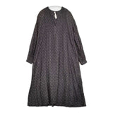 URBAN RESEARCH DOORS siiwa ピンタック インド製 コットン 総柄 ワンピース チャコールグレー レディース アーバンリサーチドアーズ【中古】6-0307M∞