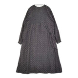 URBAN RESEARCH DOORS siiwa ピンタック インド製 コットン 総柄 ワンピース チャコールグレー レディース アーバンリサーチドアーズ【中古】6-0307M∞
