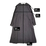 URBAN RESEARCH DOORS siiwa ピンタック インド製 コットン 総柄 ワンピース チャコールグレー レディース アーバンリサーチドアーズ【中古】6-0307M∞