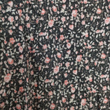 soil 花柄 インド製 コットン サイズ2 イージー パンツ ブラック系 ピンク レディース ソイル【中古】6-0307M∞