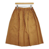 cion 19-11202 フレンチブル コットン ギャザー ロングスカート ブラウン系 レディース シオン【中古】5-1218M∞