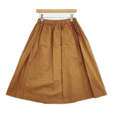 cion 19-11202 フレンチブル コットン ギャザー ロングスカート ブラウン系 レディース シオン【中古】5-1218M∞