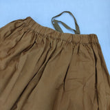 cion 19-11202 フレンチブル コットン ギャザー ロングスカート ブラウン系 レディース シオン【中古】5-1218M∞