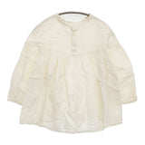 ina 胸切替ギャザーパフスリーブプルオーバー ブラウス シャツ オフホワイト レディース イナ【中古】5-1218M∞