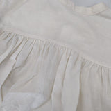 ina 胸切替ギャザーパフスリーブプルオーバー ブラウス シャツ オフホワイト レディース イナ【中古】5-1218M∞