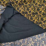 ROSE BUD 総柄 ドレス ワンピース ブラック ブラウン ピンク レディース ローズバッド【中古】5-1218M∞