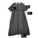 nest Robe リネン 2way 後染め 日本製 01172-1187 半袖 シャツワンピース ワンピース ブラック レディース ネストローブ【中古】6-0410S△