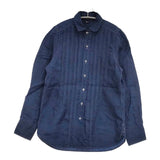 45R/45rpm インディゴリネンタック908SHIRT 定価51700円 ブラウス シャツ ネイビー レディース フォーティーファイブアールピーエム【中古】5-1218M∞
