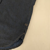 45R/45rpm インディゴリネンタック908SHIRT 定価51700円 ブラウス シャツ ネイビー レディース フォーティーファイブアールピーエム【中古】5-1218M∞