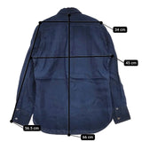 45R/45rpm インディゴリネンタック908SHIRT 定価51700円 ブラウス シャツ ネイビー レディース フォーティーファイブアールピーエム【中古】5-1218M∞