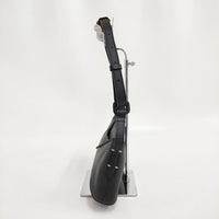 genten トスカ コンパクトショルダーバッグ 定価41800円 レザー 革 ショルダーバッグ ブラック レディース ゲンテン【中古】5-1006G∞