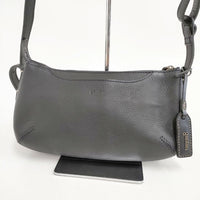 genten トスカ コンパクトショルダーバッグ 定価41800円 レザー 革 ショルダーバッグ ブラック レディース ゲンテン【中古】5-1006G∞
