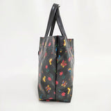 FEILER 花柄 PVC トートバッグ ブラック レディース フェイラー【中古】5-1122G∞