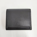 TOD'S レザーウォレット ユニセックス ミニウオレット ミニ財布 革 定価75900円 三つ折り財布 ブラック トッズ【中古】5-0908G♪