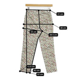 45R/45rpm クールストレッチ小花プリントスリムパンツ 定価19800円 パンツ オフホワイト レディース フォーティーファイブアールピーエム【中古】5-1218M∞