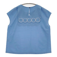 mina perhonen ads1357 tambourine 定価44000円 40 フレンチスリーブ ブラウス 25SS ライトブルー レディース ミナペルホネン【中古】5-0908S♪