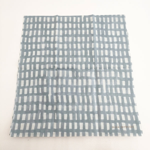 mina perhonen 新品 sora check コットン てぬぐい その他小物 ブルー ライトブルー レディース ミナペルホネン【中古】5-1108G◎