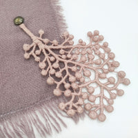 mina perhonen forest parade 刺繍 ストール マフラー ピンク レディース ミナペルホネン【中古】5-1001T◎