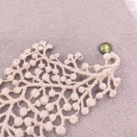 mina perhonen forest parade 刺繍 ストール マフラー ピンク レディース ミナペルホネン【中古】5-1001T◎