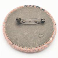 mina perhonen サンキューベリーバッジ mori no hoshi 刺繍 ブローチ オレンジ レディース ミナペルホネン【中古】5-1012G∞