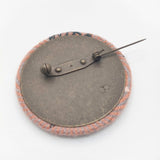 mina perhonen サンキューベリーバッジ mori no hoshi 刺繍 ブローチ オレンジ レディース ミナペルホネン【中古】5-1012G∞