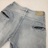 mina perhonen dn4115 always ジーンズ サイズ36 コットンリネン デニムパンツ ライトブルー レディース ミナペルホネン【中古】5-1218G∞