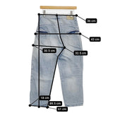 mina perhonen dn4115 always ジーンズ サイズ36 コットンリネン デニムパンツ ライトブルー レディース ミナペルホネン【中古】5-1218G∞