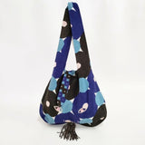 mina perhonen ua9746 usa bag ウサバッグ forest ring ショルダーバッグ ブルー ブラック レディース ミナペルホネン【中古】5-1122G∞