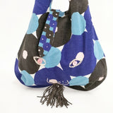 mina perhonen ua9746 usa bag ウサバッグ forest ring ショルダーバッグ ブルー ブラック レディース ミナペルホネン【中古】5-1122G∞