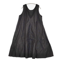 nest Robe レースVネックドレス 01194-8358 リネンコットン ワンピース ブラック レディース ネストローブ【中古】5-0908S♪