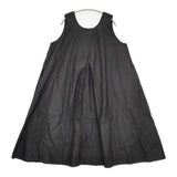 nest Robe レースVネックドレス 01194-8358 リネンコットン ワンピース ブラック レディース ネストローブ【中古】5-0908S♪